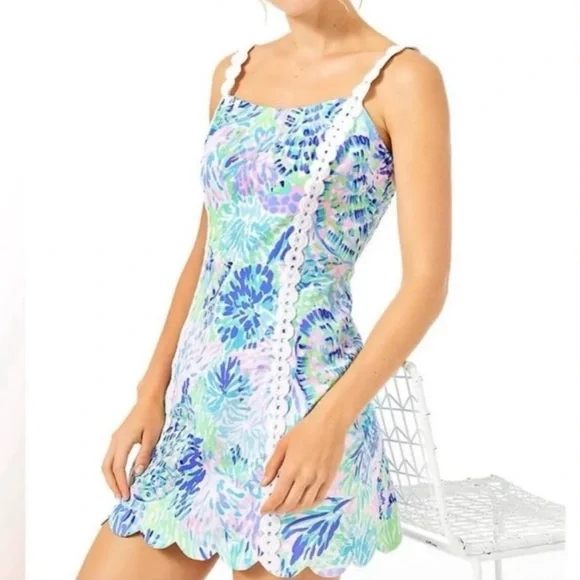 Lilly Pulitzer Jesse Romper in Multi Shell of a Party Size 8 - Picture 2 of 14